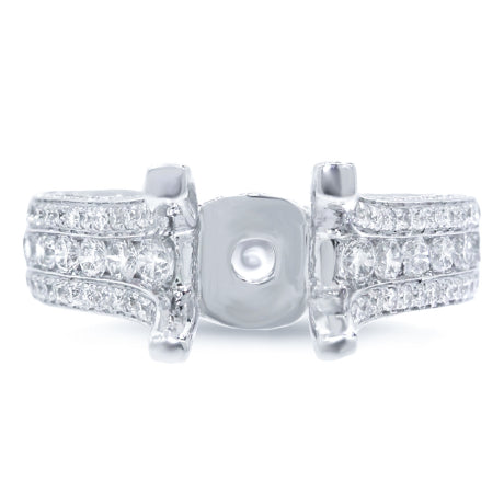 1.90ct 18k White Gold Diamond Semi-mount Ring