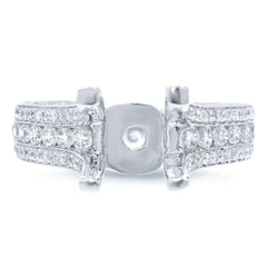1.90ct 18k White Gold Diamond Semi-mount Ring