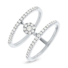0.43ct 14k White Gold Diamond Lady's Ring Size 5