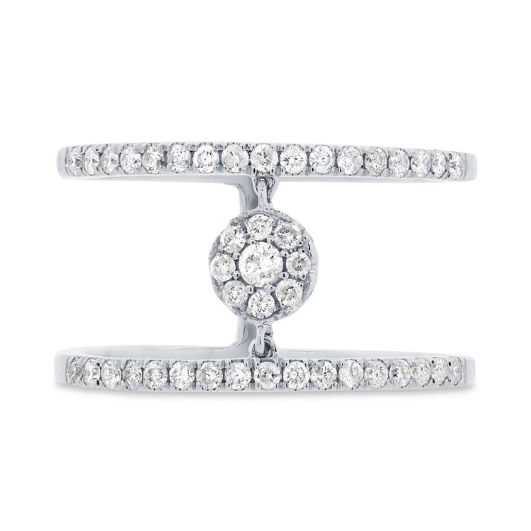 0.43ct 14k White Gold Diamond Lady's Ring Size 5
