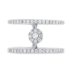 0.43ct 14k White Gold Diamond Lady's Ring Size 5
