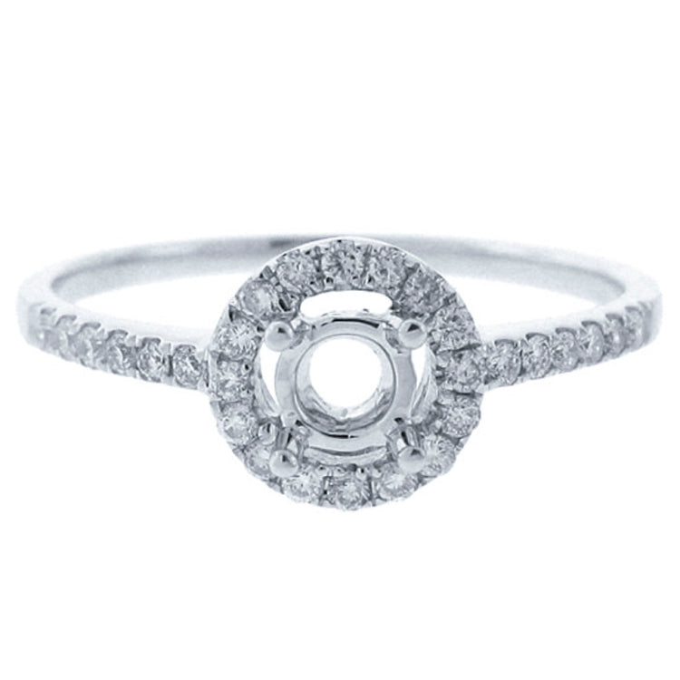 0.25ct 14k White Gold Diamond Semi-mount Ring