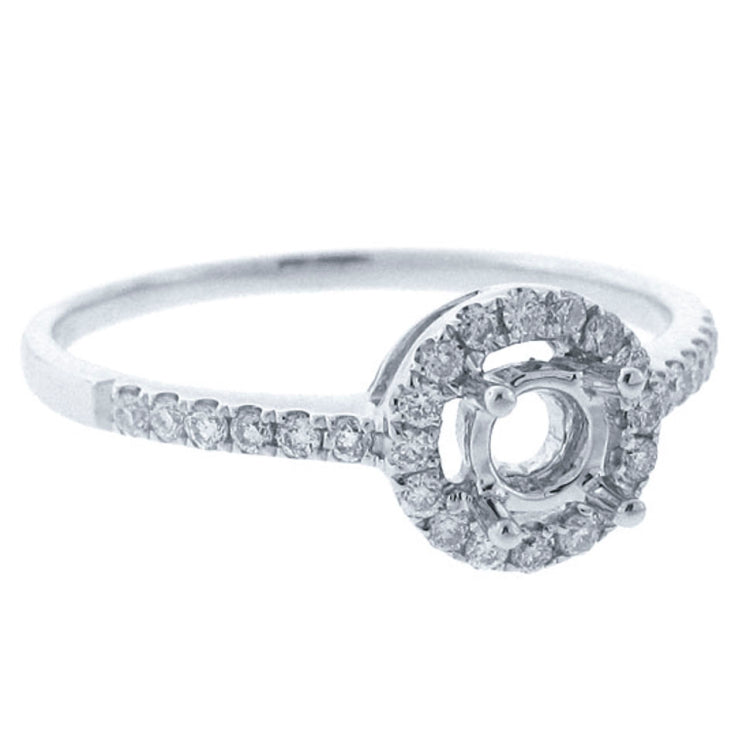 0.25ct 14k White Gold Diamond Semi-mount Ring