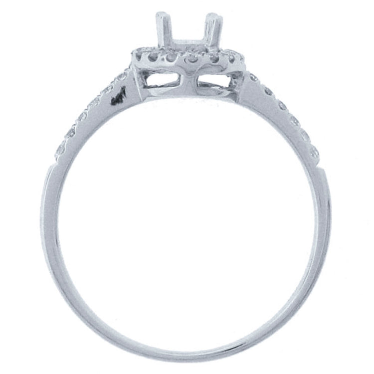 0.25ct 14k White Gold Diamond Semi-mount Ring
