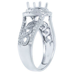 0.75ct 14k White Gold Diamond Semi-mount Ring