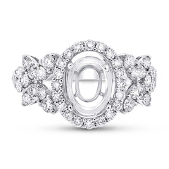 1.18ct 18k White Gold Diamond Semi-mount Ring