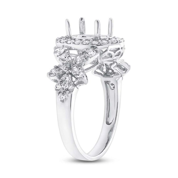 1.18ct 18k White Gold Diamond Semi-mount Ring