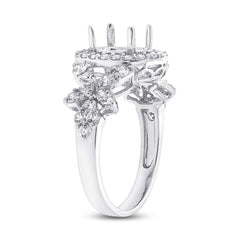 1.18ct 18k White Gold Diamond Semi-mount Ring