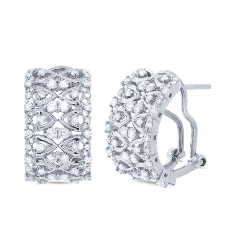 1.03ct 14k White Gold Diamond Earring