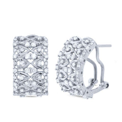 1.03ct 14k White Gold Diamond Earring