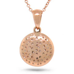 0.17ct 18k Rose Gold Diamond Pave Pendant