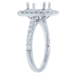 0.87ct 18k White Gold Diamond Semi-mount Ring