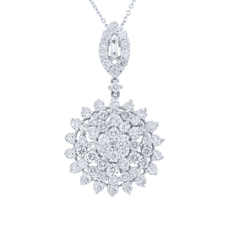 2.55ct 18k White Gold Diamond Pendant