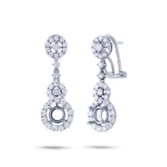 1.60ct 18k White Gold Diamond Semi-mount Earring