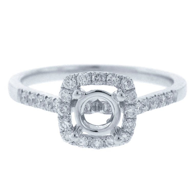 0.30ct 18k White Gold Diamond Semi-mount Ring