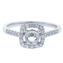 0.30ct 18k White Gold Diamond Semi-mount Ring