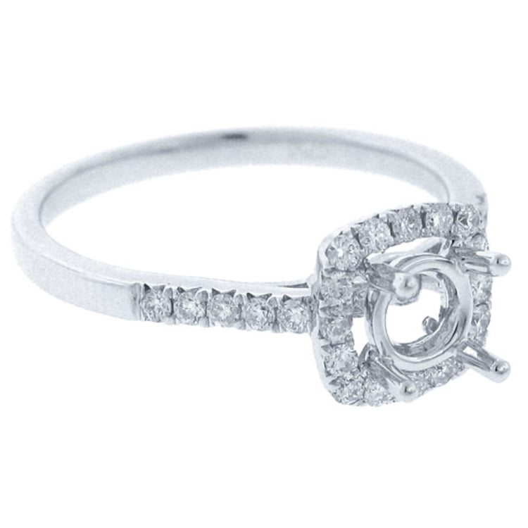 0.30ct 18k White Gold Diamond Semi-mount Ring