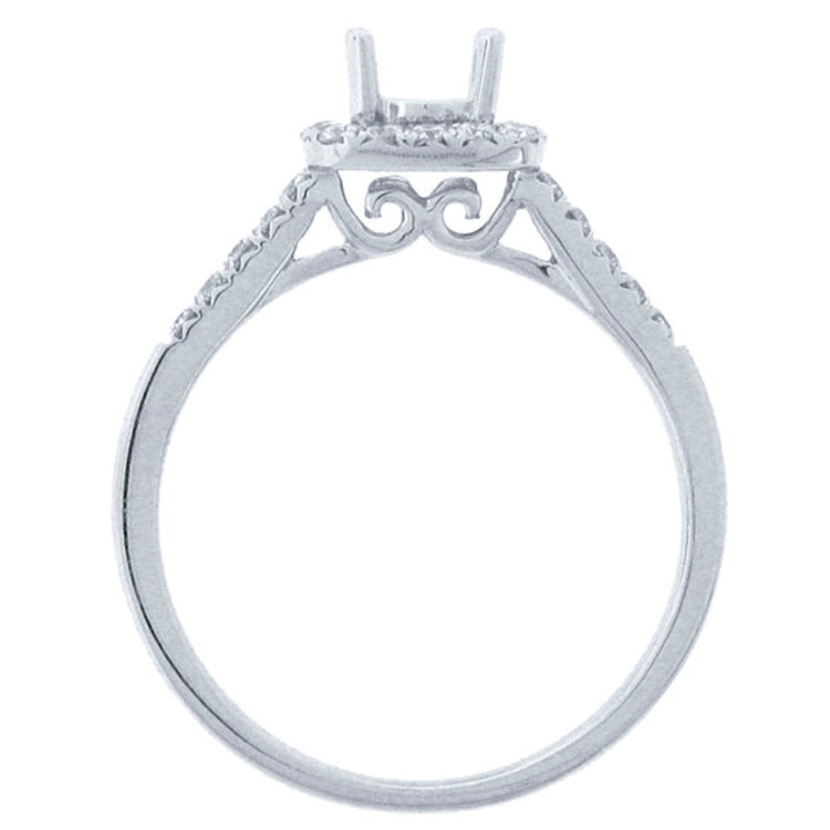 0.30ct 18k White Gold Diamond Semi-mount Ring