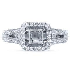 1.00ct 18k White Gold Diamond Semi-mount Ring