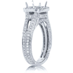 1.00ct 18k White Gold Diamond Semi-mount Ring