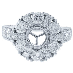 2.50ct 18k White Gold Diamond Semi-mount Ring