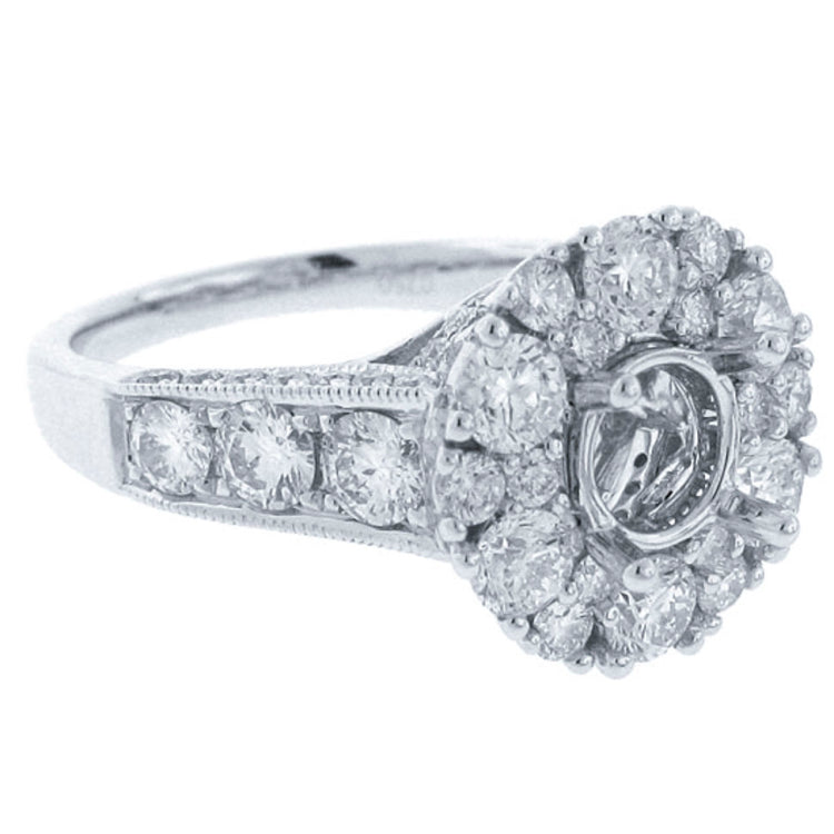 2.50ct 18k White Gold Diamond Semi-mount Ring