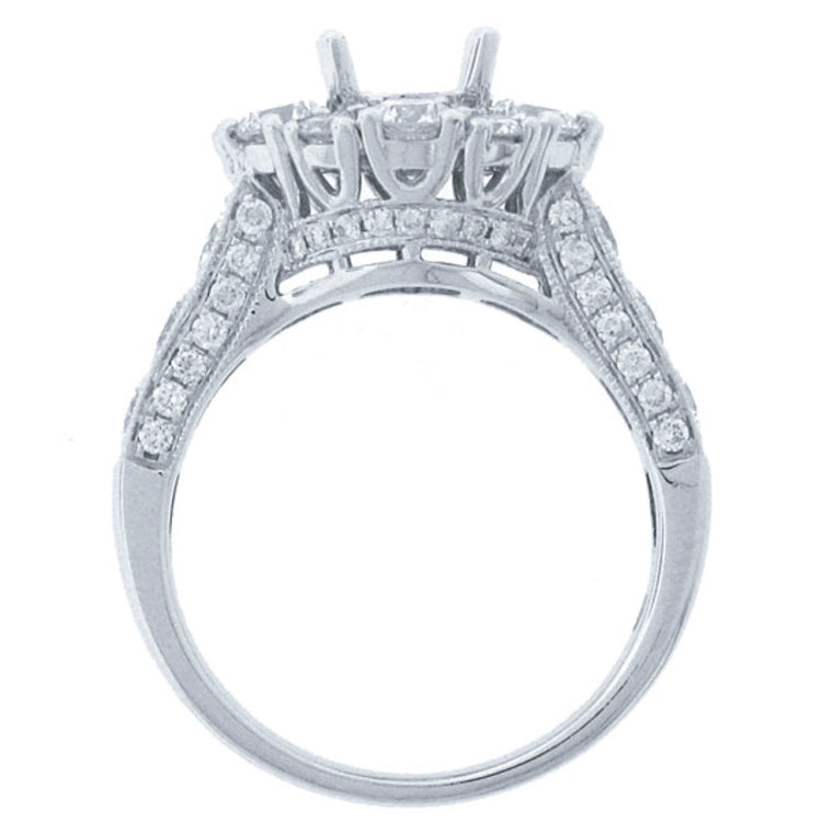 2.50ct 18k White Gold Diamond Semi-mount Ring
