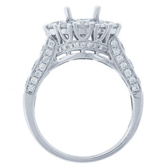 2.50ct 18k White Gold Diamond Semi-mount Ring