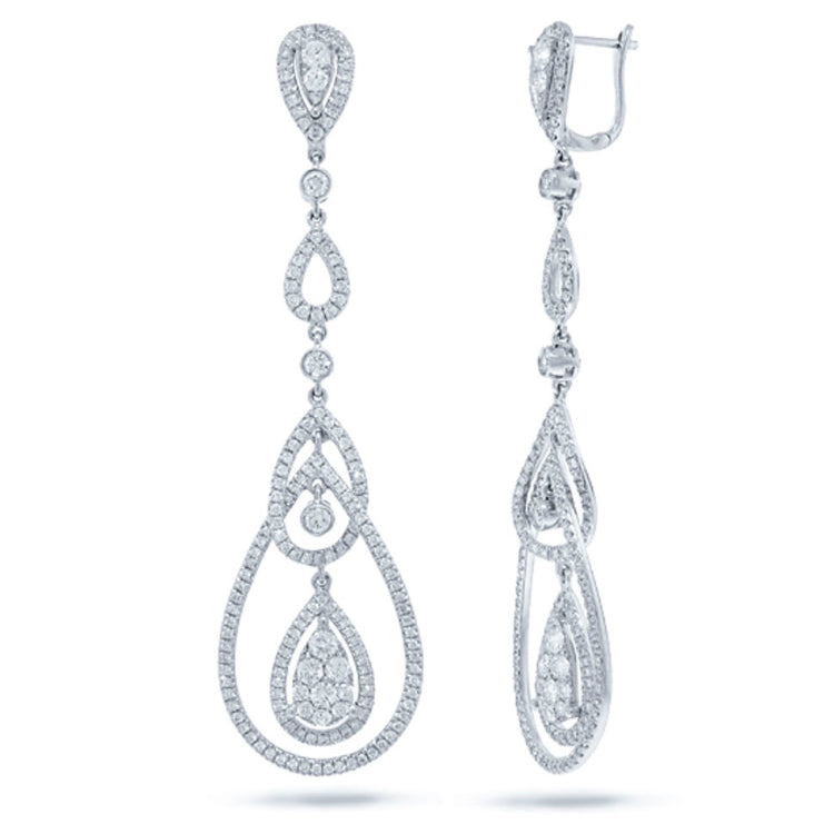 2.78ct 14k White Gold Diamond Earring