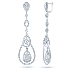 2.78ct 14k White Gold Diamond Earring