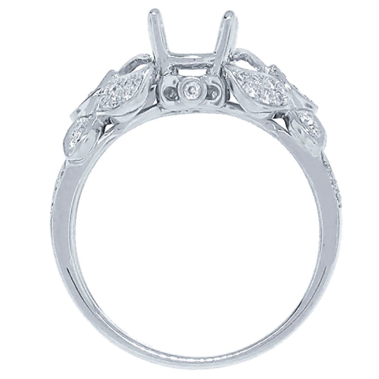 0.21ct 14k White Gold Diamond Semi-mount Ring