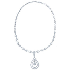 4.83ct 14k White Gold Diamond Necklace