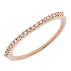 0.15ct 14k Rose Gold Diamond Lady's Band