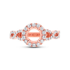 0.60ct 14k Rose Gold Diamond Semi-mount Ring