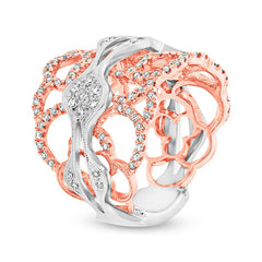 0.76ct 18k Two-tone Rose Gold Diamond Lady's Ring