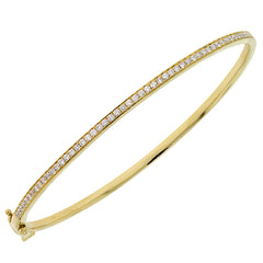 0.59ct 14k Yellow Gold Diamond Bangle