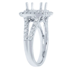 0.93ct 18k White Gold Diamond Semi-mount Ring