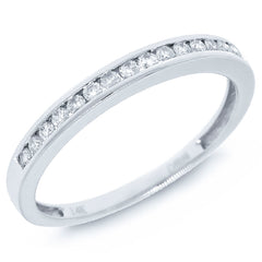 0.19ct 14k White Gold Diamond Lady's Band