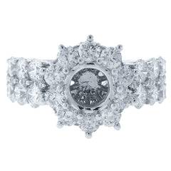 2.60ct 18k White Gold Diamond Semi-mount Ring