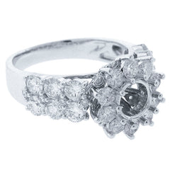 2.60ct 18k White Gold Diamond Semi-mount Ring