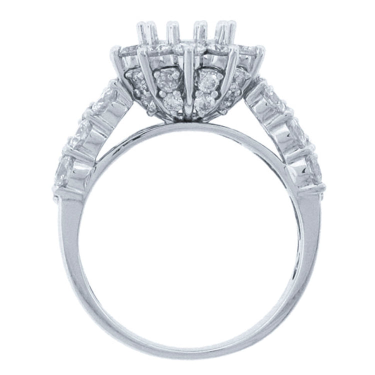 2.60ct 18k White Gold Diamond Semi-mount Ring