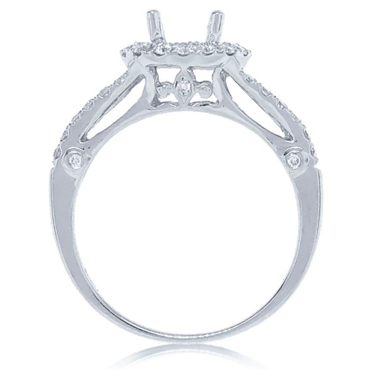 0.50ct 18k White Gold Diamond Semi-mount Ring