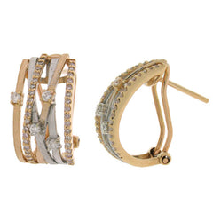 0.45ct 14k Two-tone R/g Diamond Fashion Earring