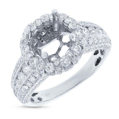 1.25ct 18k White Gold Diamond Semi-mount Ring