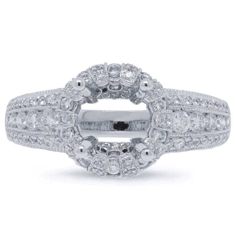 1.25ct 18k White Gold Diamond Semi-mount Ring