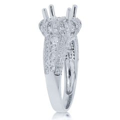 1.25ct 18k White Gold Diamond Semi-mount Ring
