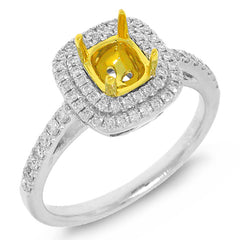 0.35ct 14k Two-tone Gold Diamond Semi-mount Ring