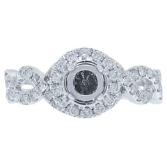 0.57ct 14k White Gold Diamond Semi-mount Ring