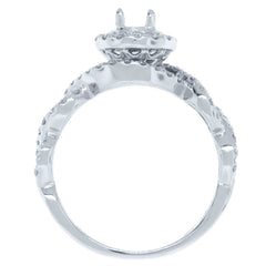 0.57ct 14k White Gold Diamond Semi-mount Ring