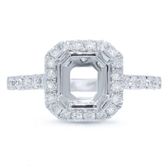 0.51ct 14k White Gold Diamond Semi-mount Ring